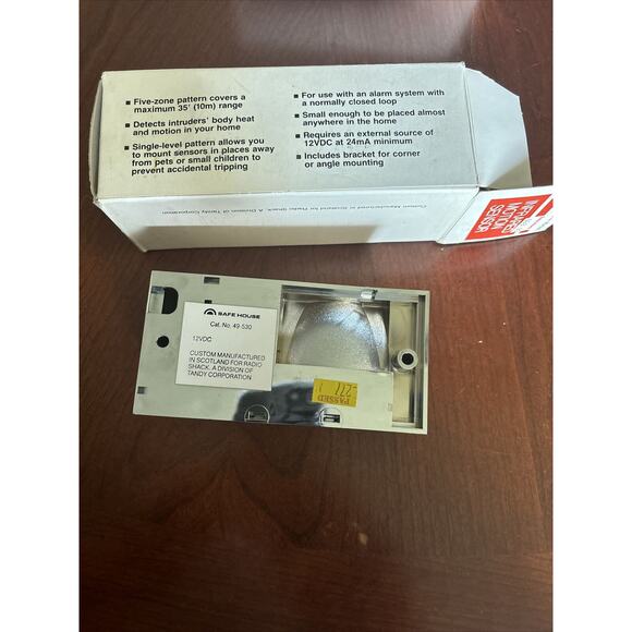 SAFE HOUSE INFRARED MOTION SENSOR PART NO.49-530 OAL 5" COVERS MAX RANGE 35" - Picture 2 of 8
